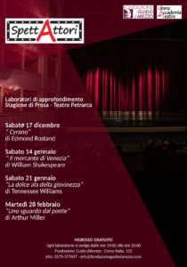 “Spettattori” arricchisce la stagione di prosa del Teatro Petrarca Programma